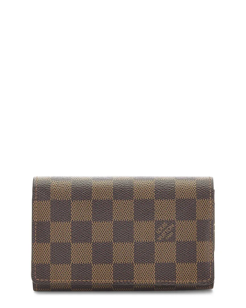 Damier Ebene Coated Canvas Porte Tresor Wallet (authentic Pre-Loved) by Louis Vuitton