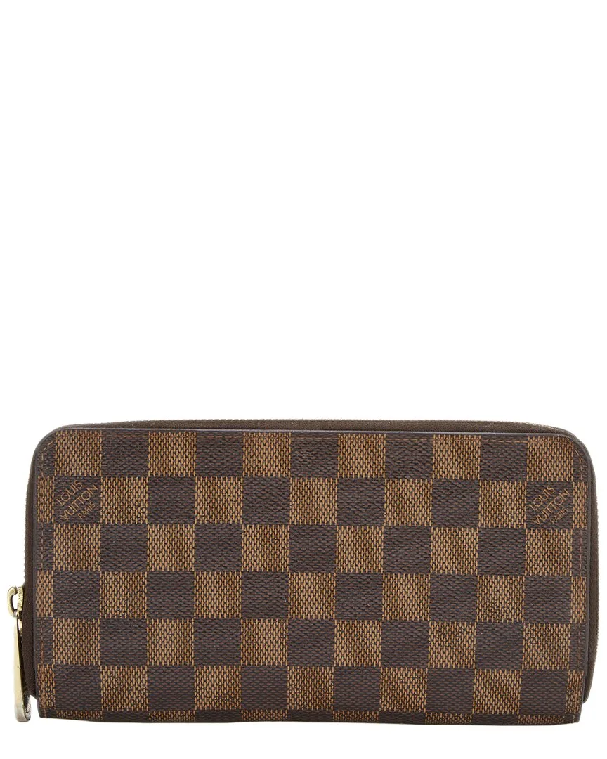 Damier Ebene Coated Canvas Zippy Continental Wallet (authentic Pre-Loved)