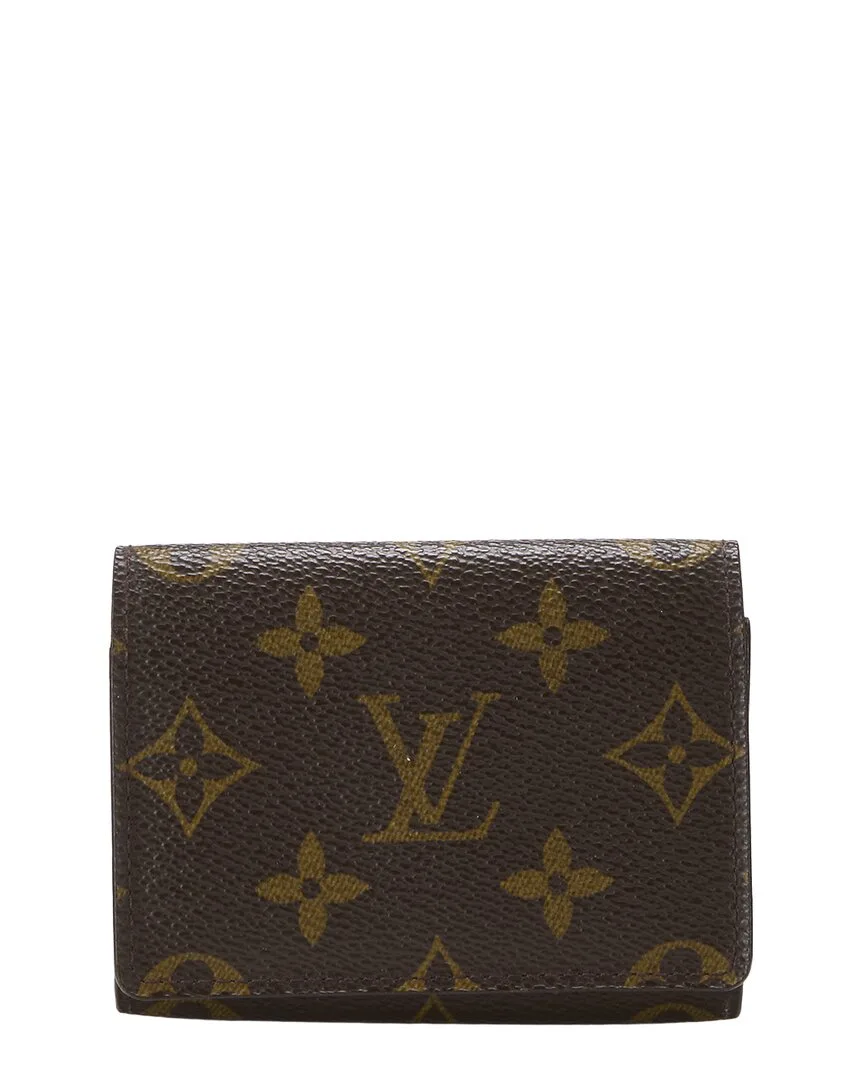 Monogram Coated Canvas Business Card Holder (authentic Pre-Loved) by Louis Vuitton