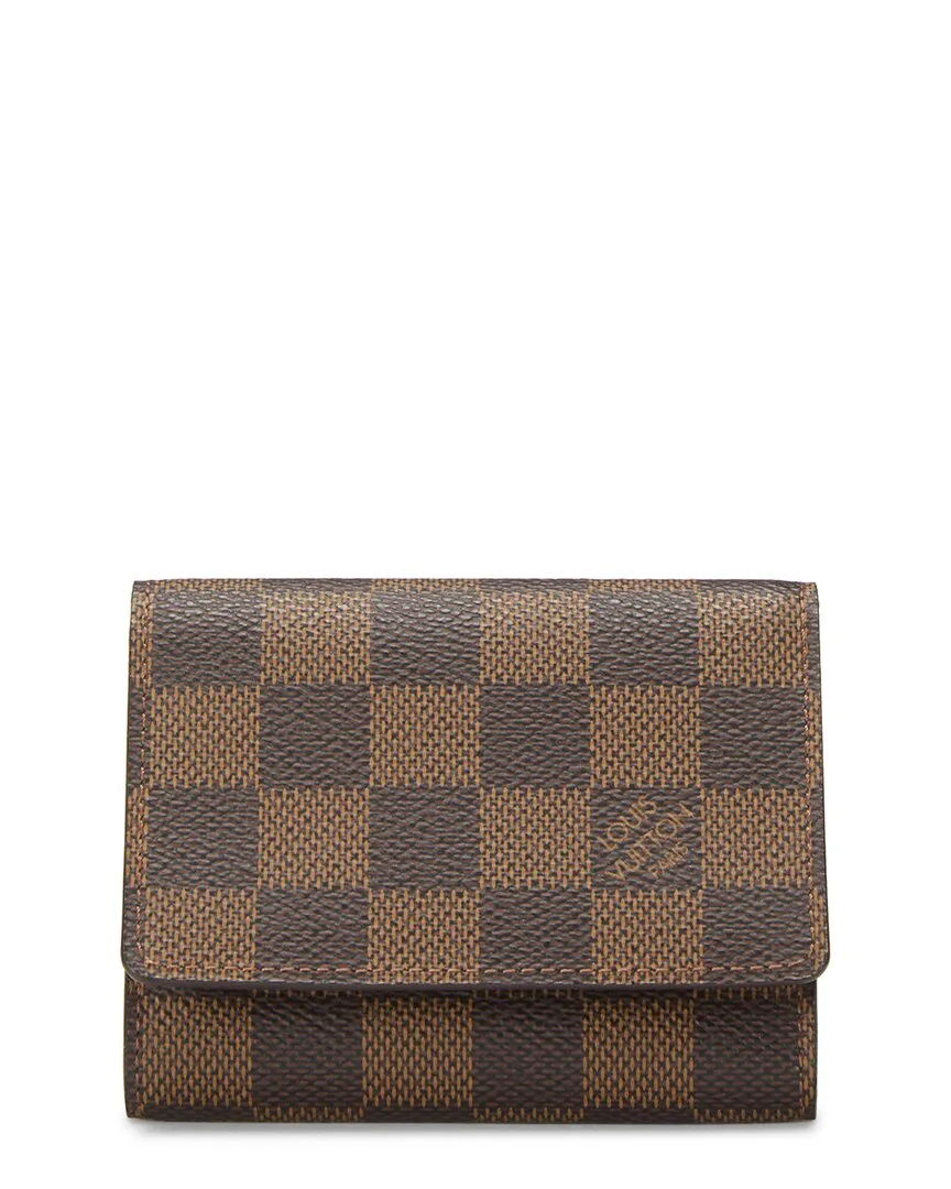 Damier Ebene Coated Canvas Card Holder (authentic Pre-Loved)