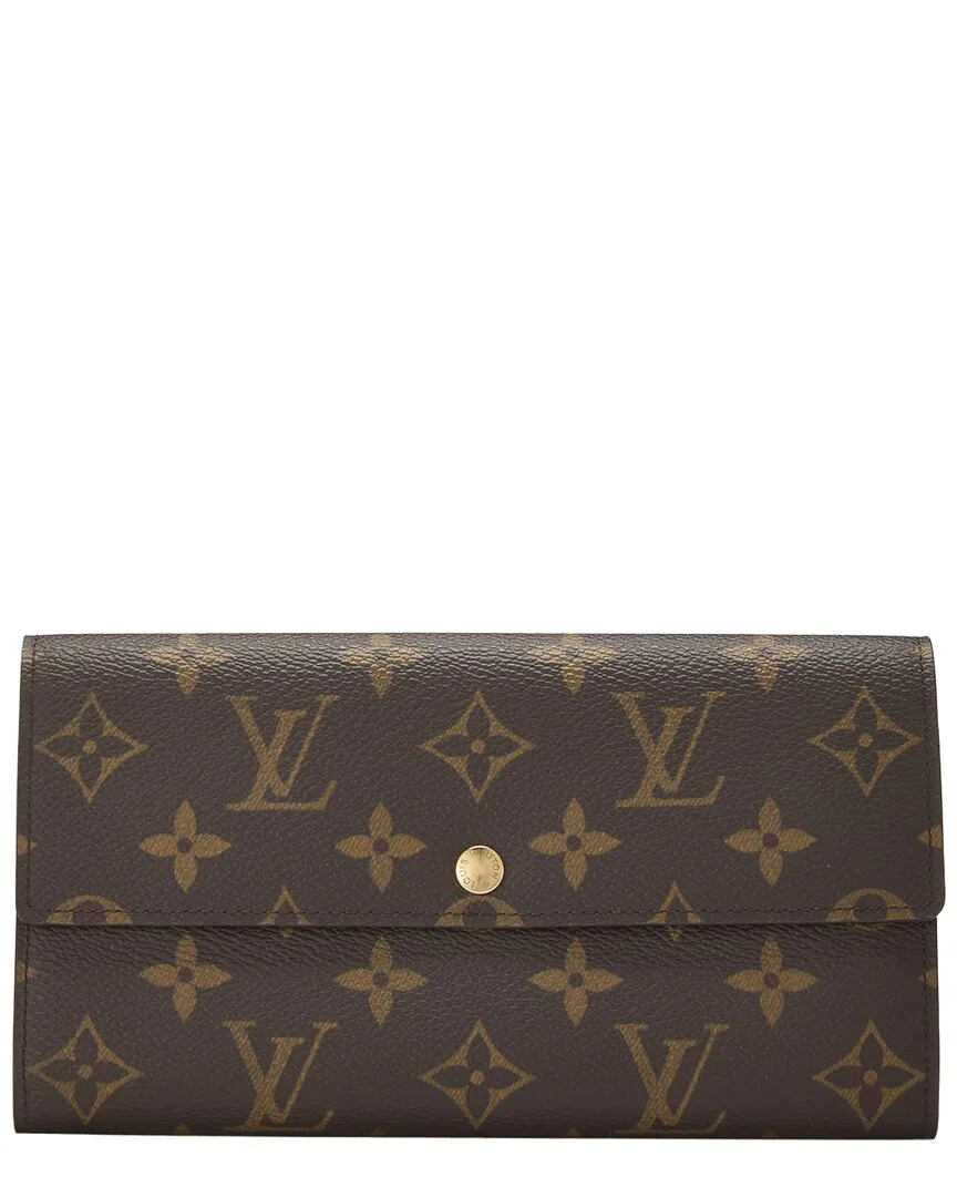 Brown Monogram Coated Canvas Porte Monnaie Credit (authentic Pre-Loved)