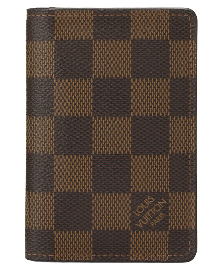 Brown Damier Ebene Coated Canvas Card Holder (authentic Pre-Loved)
