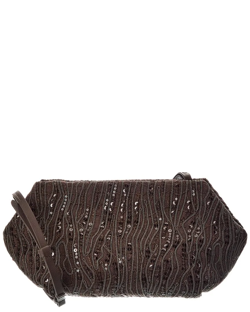 Canvas & Leather Shoulder Bag by Brunello Cucinelli