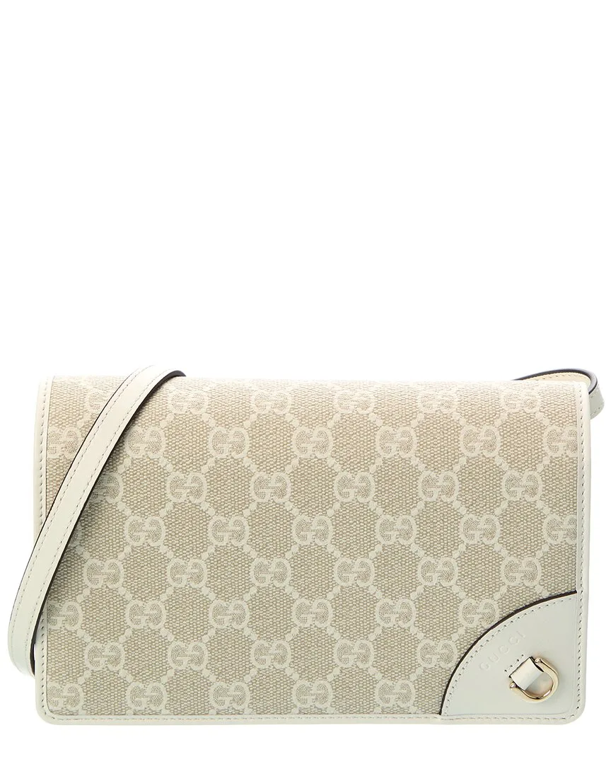 Gg Emblem Super Mini Gg Supreme Canvas & Leather Shoulder Bag by Gucci