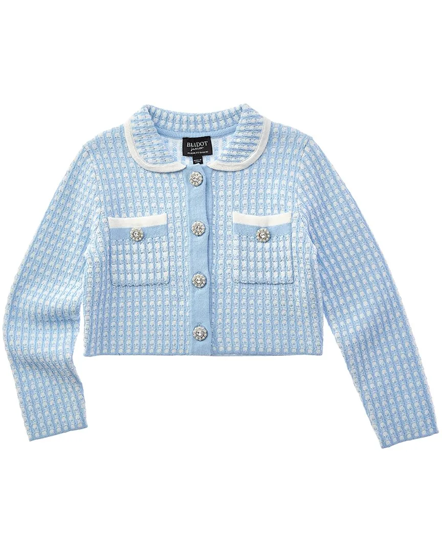 Gingham Knit Jacket by Bardot