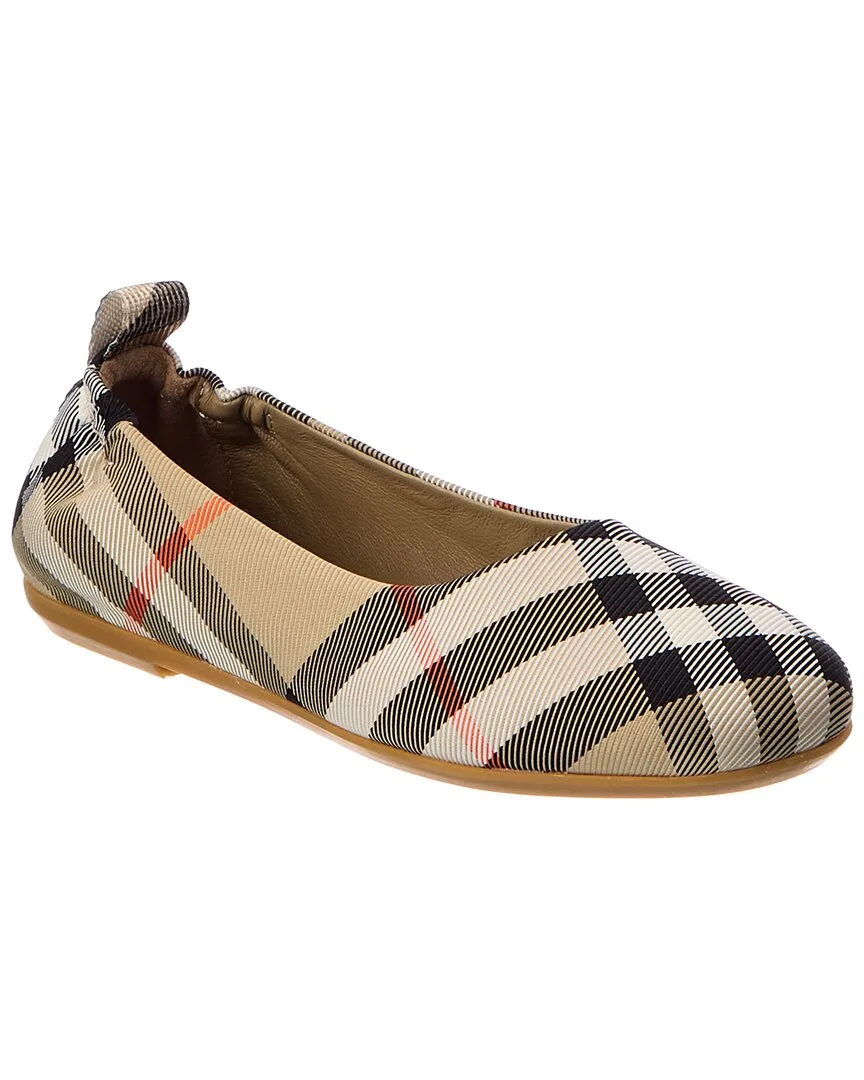 Check Canvas Ballerina Flat by Burberry