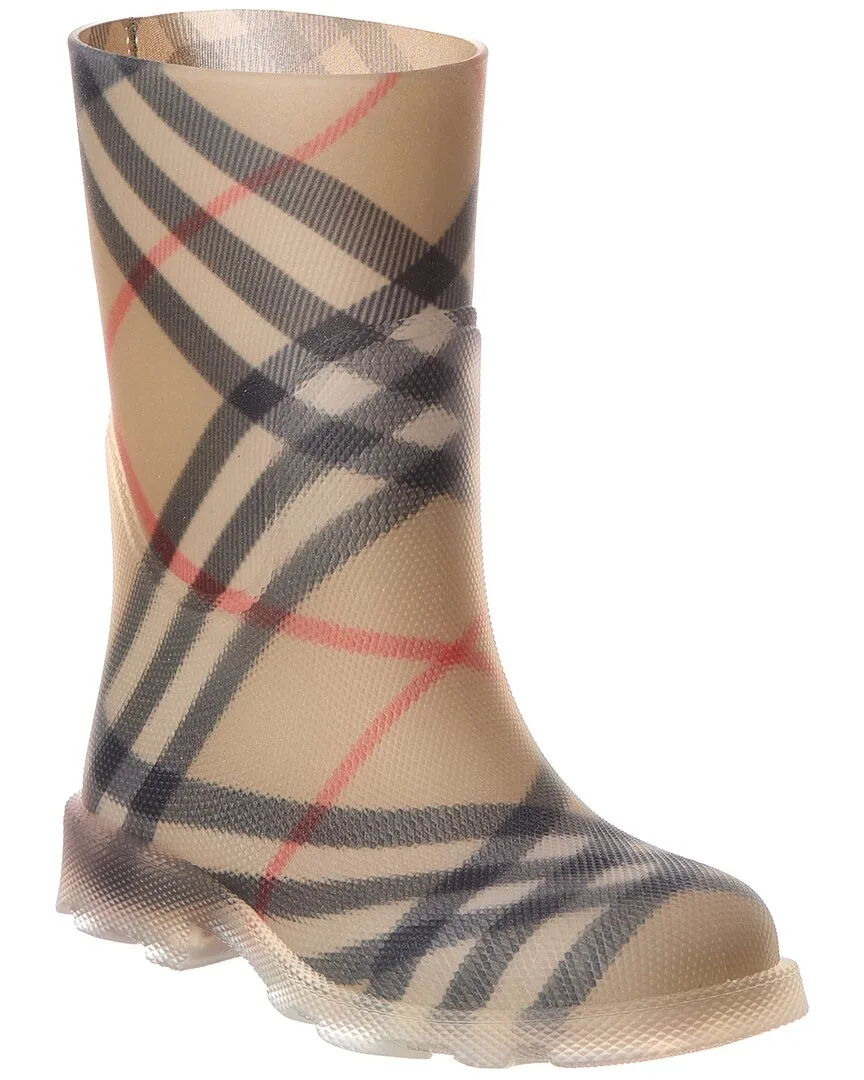 Check Rubber Rain Boot by Burberry