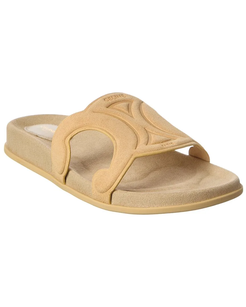 Triomphe Suede Sandal by Celine