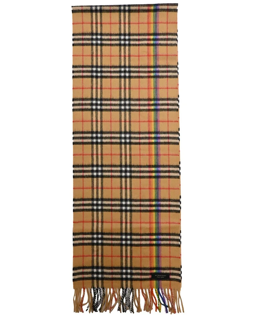 Rainbow Stripe Detailed Scarf (authentic Pre-Loved) by Burberry