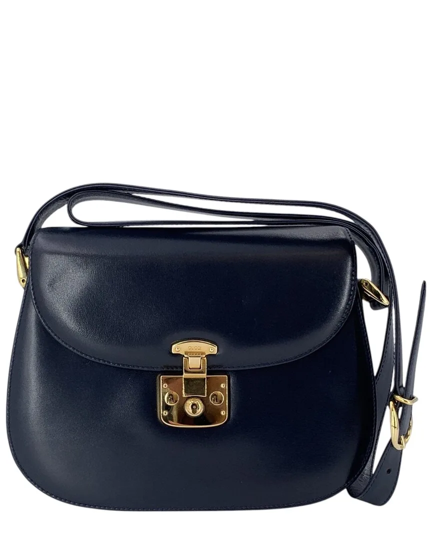 Blue Leather Lady Lock Crossbody (authentic Pre-Loved) by Gucci