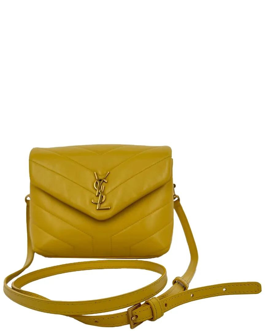 Yellow Calfskin Leather Loulou Toy Crossbody (authentic Pre-Loved) by Saint Laurent