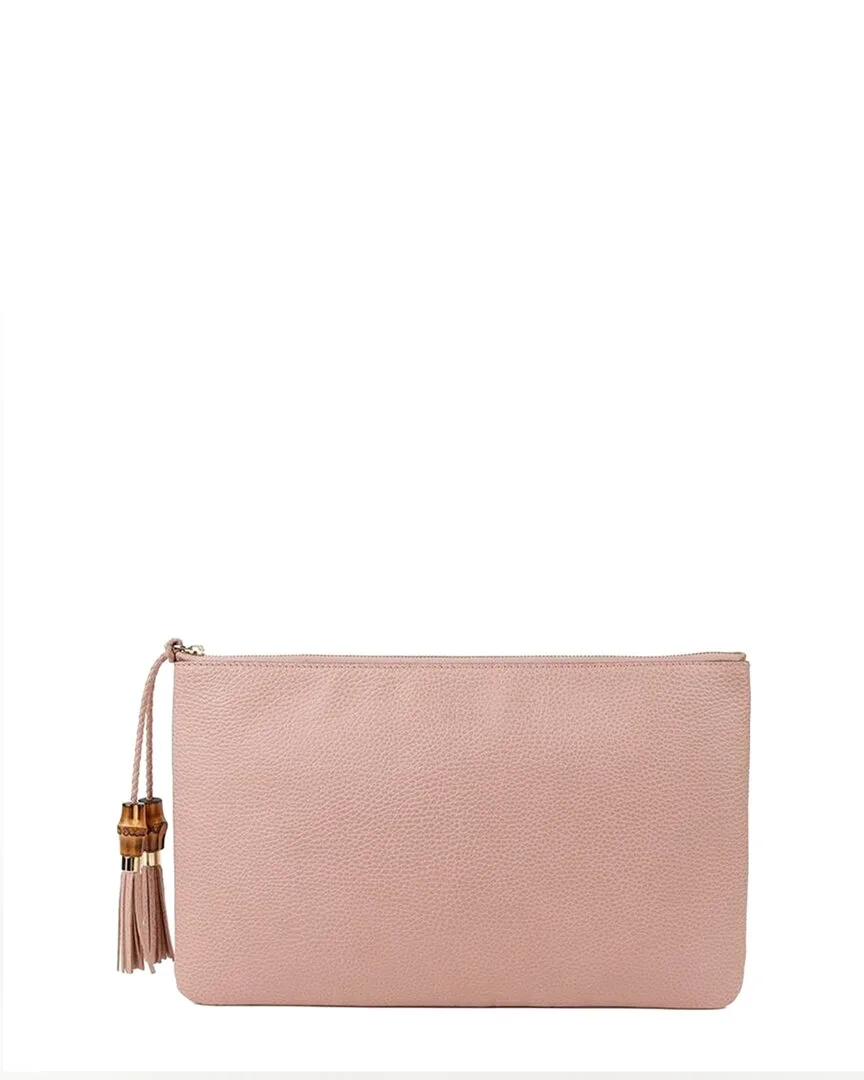 Pink Leather Bamboo Tassel Clutch (authentic Pre-Loved) by Gucci