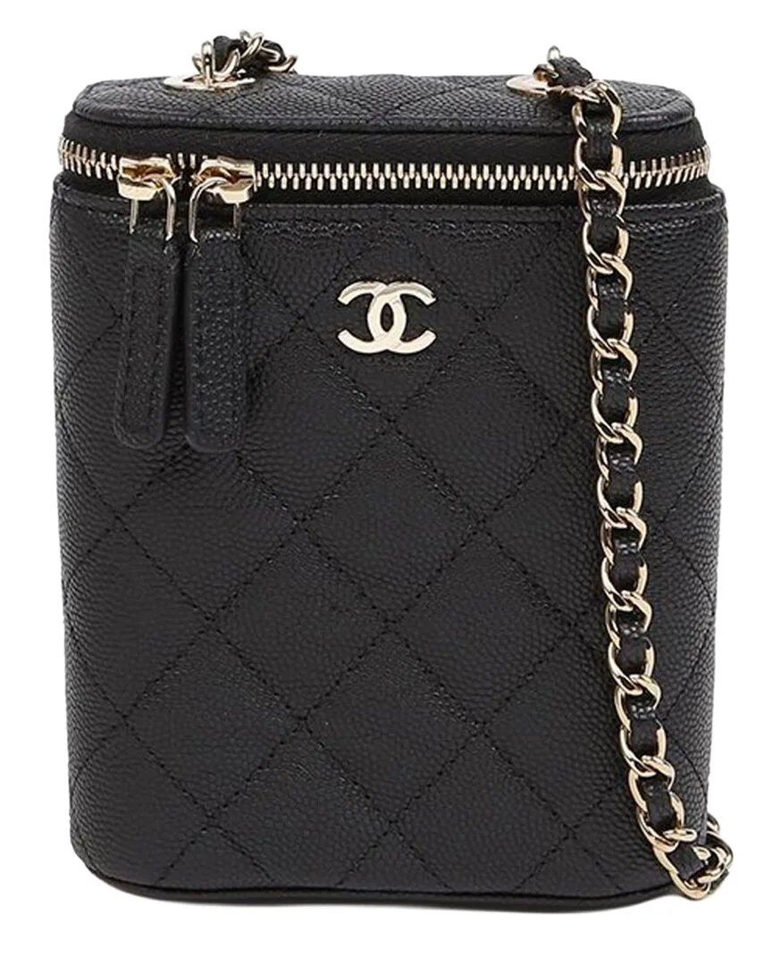 Black Caviar Leather Classic Vanity Mini Crossbody (authentic Pre-Loved) by CHANEL