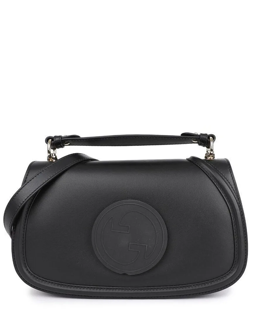 Black Calfskin Blondi Medium Top Handle Bag (authentic Pre-Loved) by Gucci
