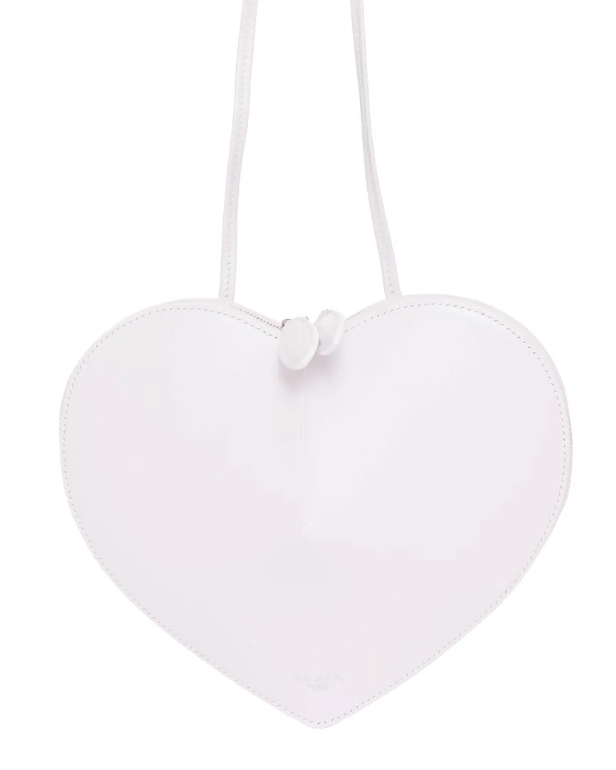 White Leather 2022 Le Coeur Heart Crossbody, Never Carried (authentic Pre-Loved) by Alaia