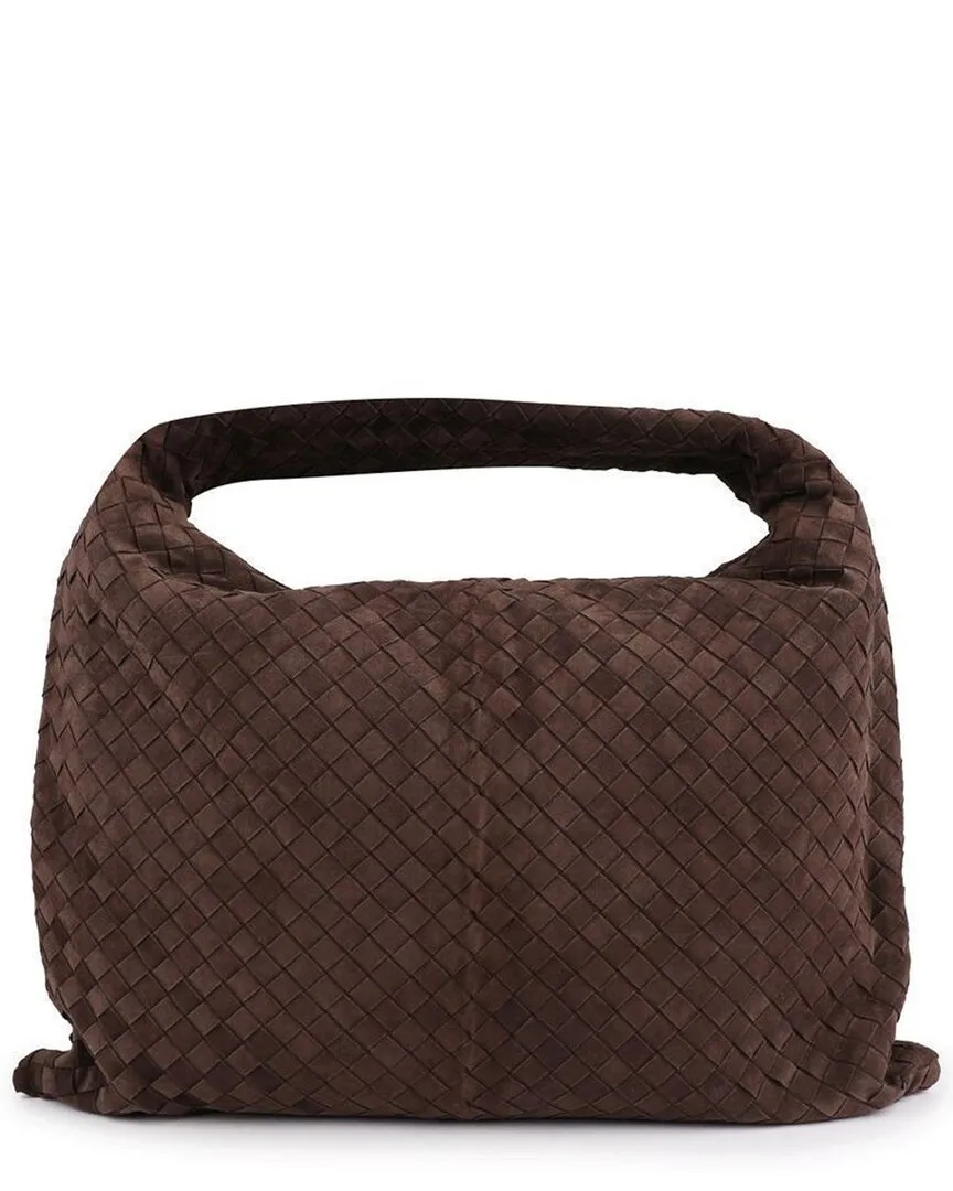 Brown Leather Large Hobo Shoulder Bag (authentic Pre-Loved) by Bottega Veneta