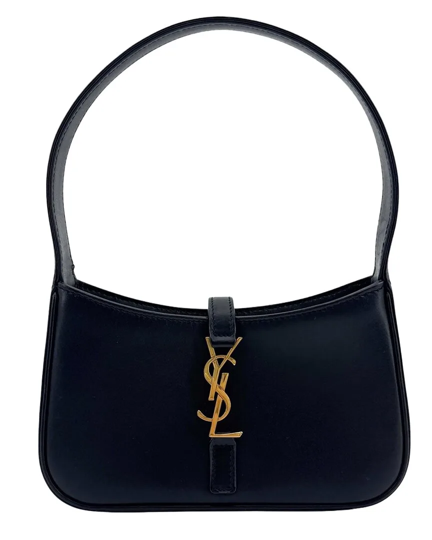 Black Calfskin Le 5 a 7 Mini Crossbody (authentic Pre-Loved) by Saint Laurent
