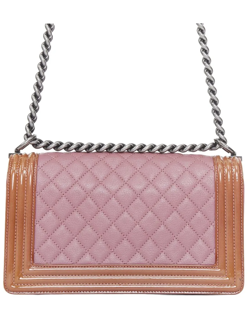 Pink Patent Leather Duo Boy Flap Bag (authentic Pre-Loved) by CHANEL