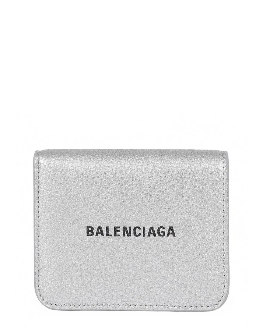 Silver Leather Logo Cash Wallet (authentic Pre-Loved) by Balenciaga