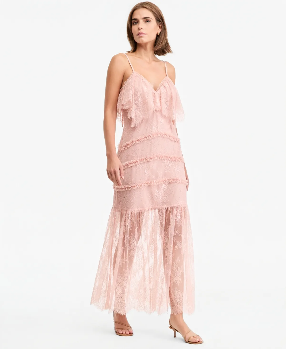 V-Neck Lace Slip Dress by And Now This