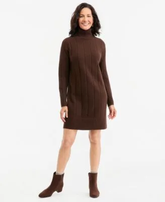 Luxsoft Long Sleeve Turtleneck Sweater Dress by Style & Co