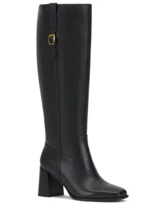 Sorana Regular Wide Calf Block Heel Riding Boots
