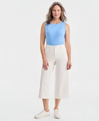 High Rise Wide Leg Crop Jeans by Style & Co