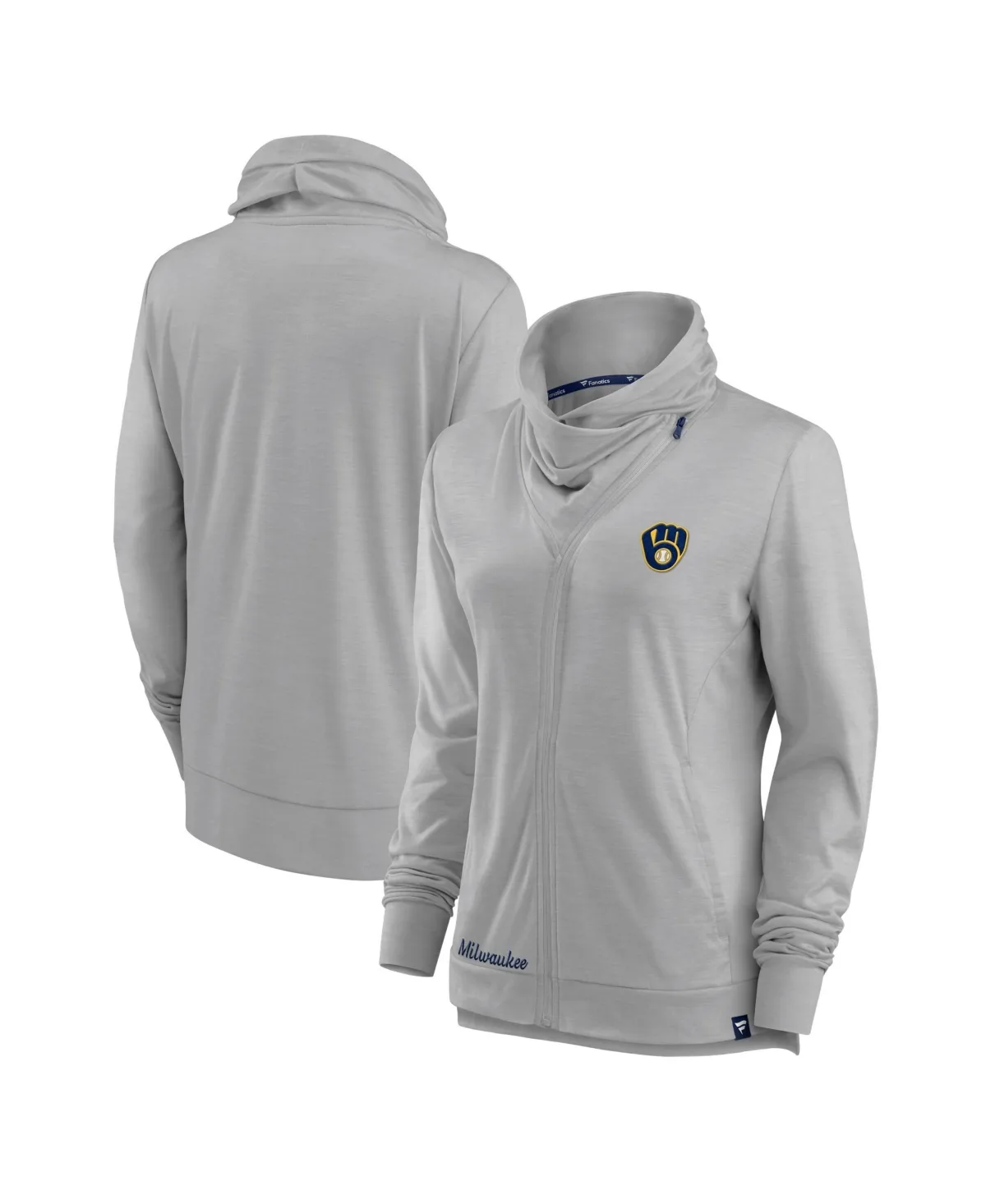 Milwaukee Brewers Break It Loose Full-Zip Cowl Neckline Jacket by Fanatics