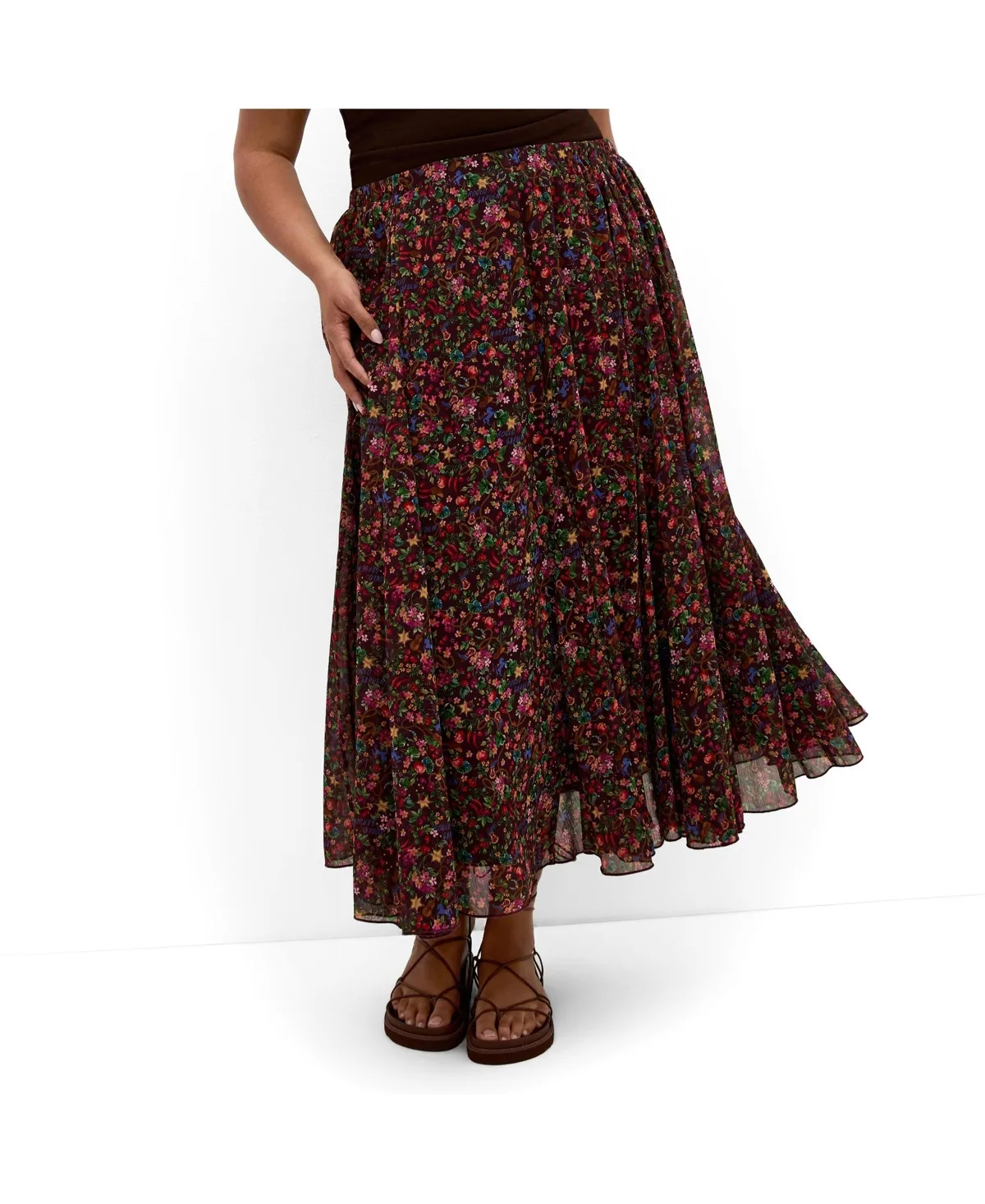 Serena Ditsy Print Maxi Skirt