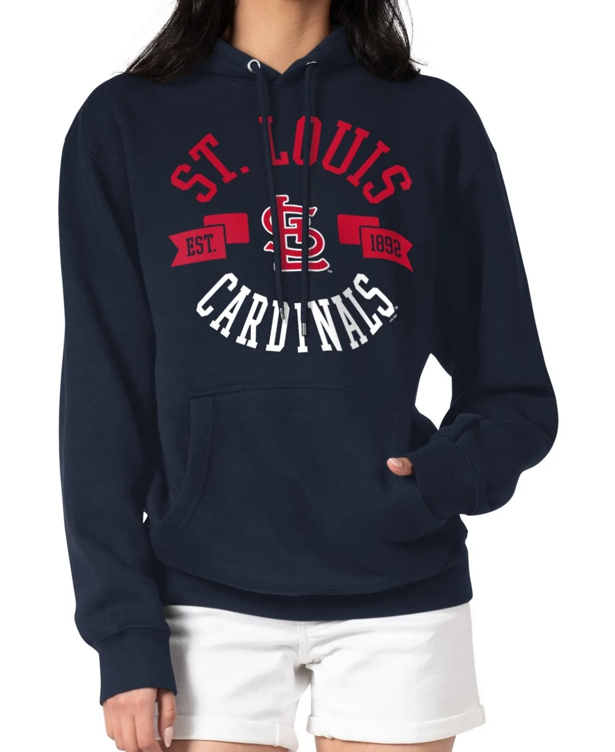 G-III 4Her by Carl Banks St. Louis Cardinals Long-Sleeve Graphic Pullover Hoodie by G-III