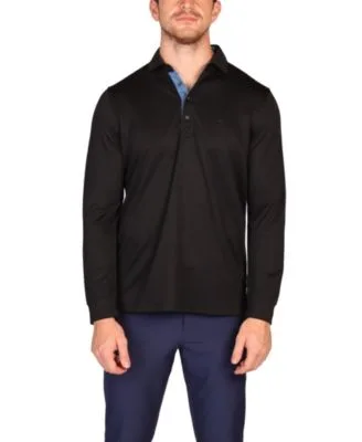 Solid Modal Long Sleeve Polo by Tailorbyrd