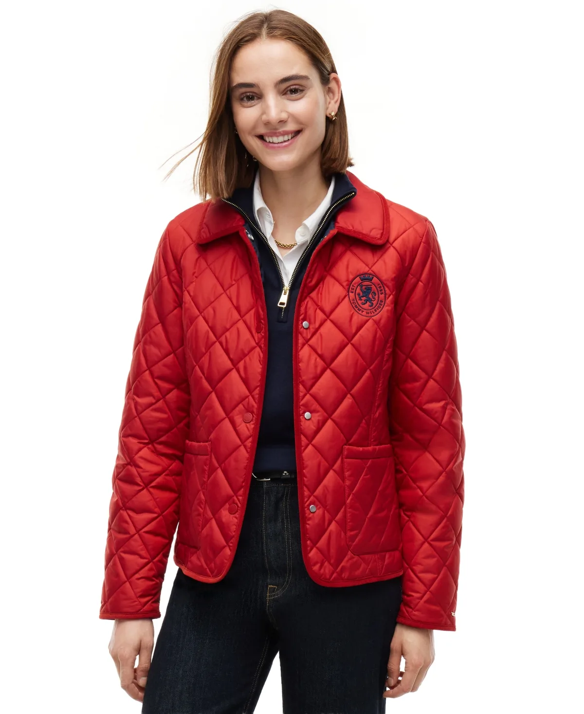 Crest Quilted Barn Jacket by Tommy Hilfiger