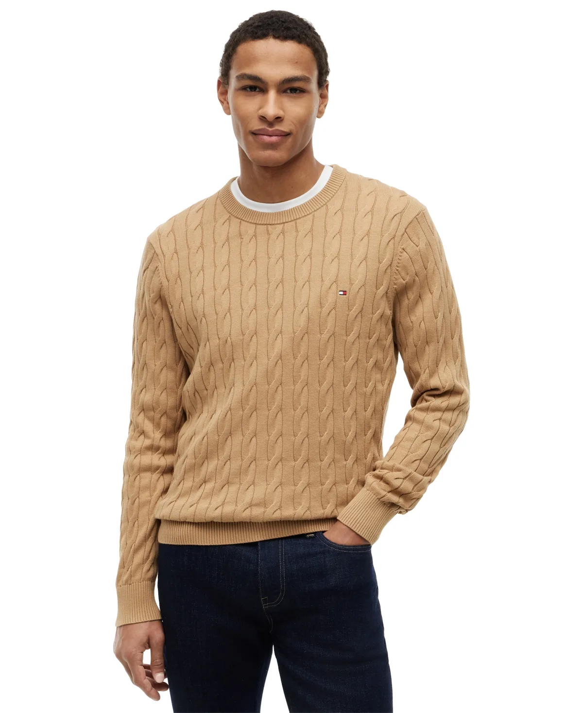 Classic Cable Crewneck Sweater