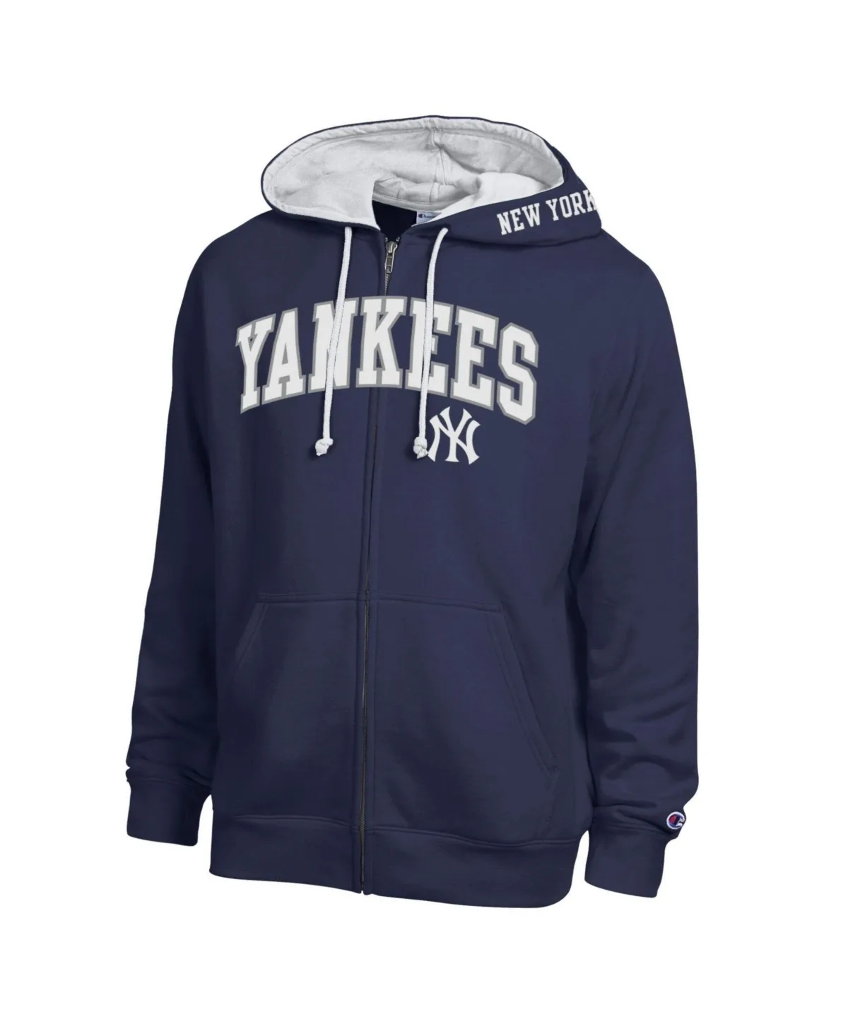 New York Yankees Full-Zip Relaxed-Fit Fleece Hoodie by Champion