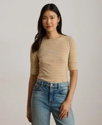 Striped Boat Neck Top by Ralph Lauren
