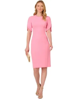 Imitation Pearl Trim Sheath Dress by Adrianna Papell
