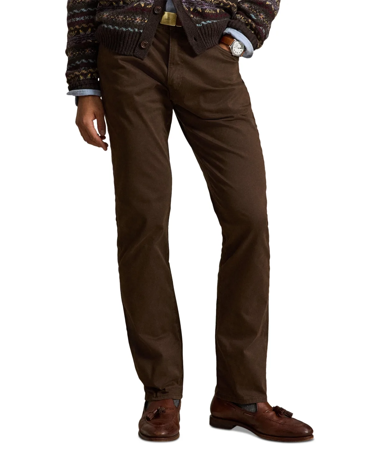 Varick Slim Straight Stretch Sateen Pants