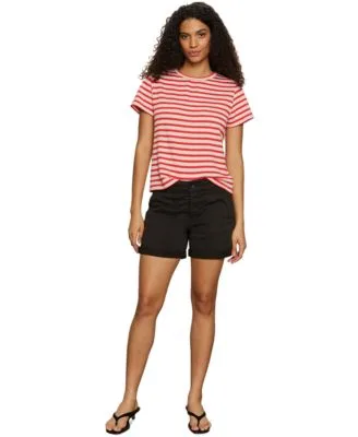Striped Crewneck Textured T Shirt by Sanctuary