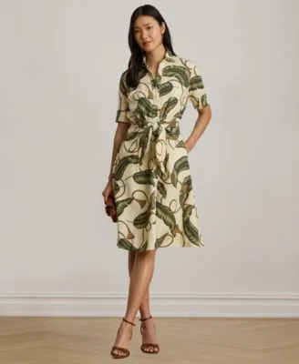 Lauren Ralph Lauren Point Collar Linen Shirt Dress by Ralph Lauren