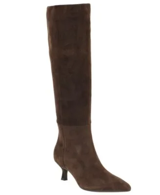 Akenzie Tall Suede Kitten Heel Dress Boots Regular Wide Calf by Calvin Klein