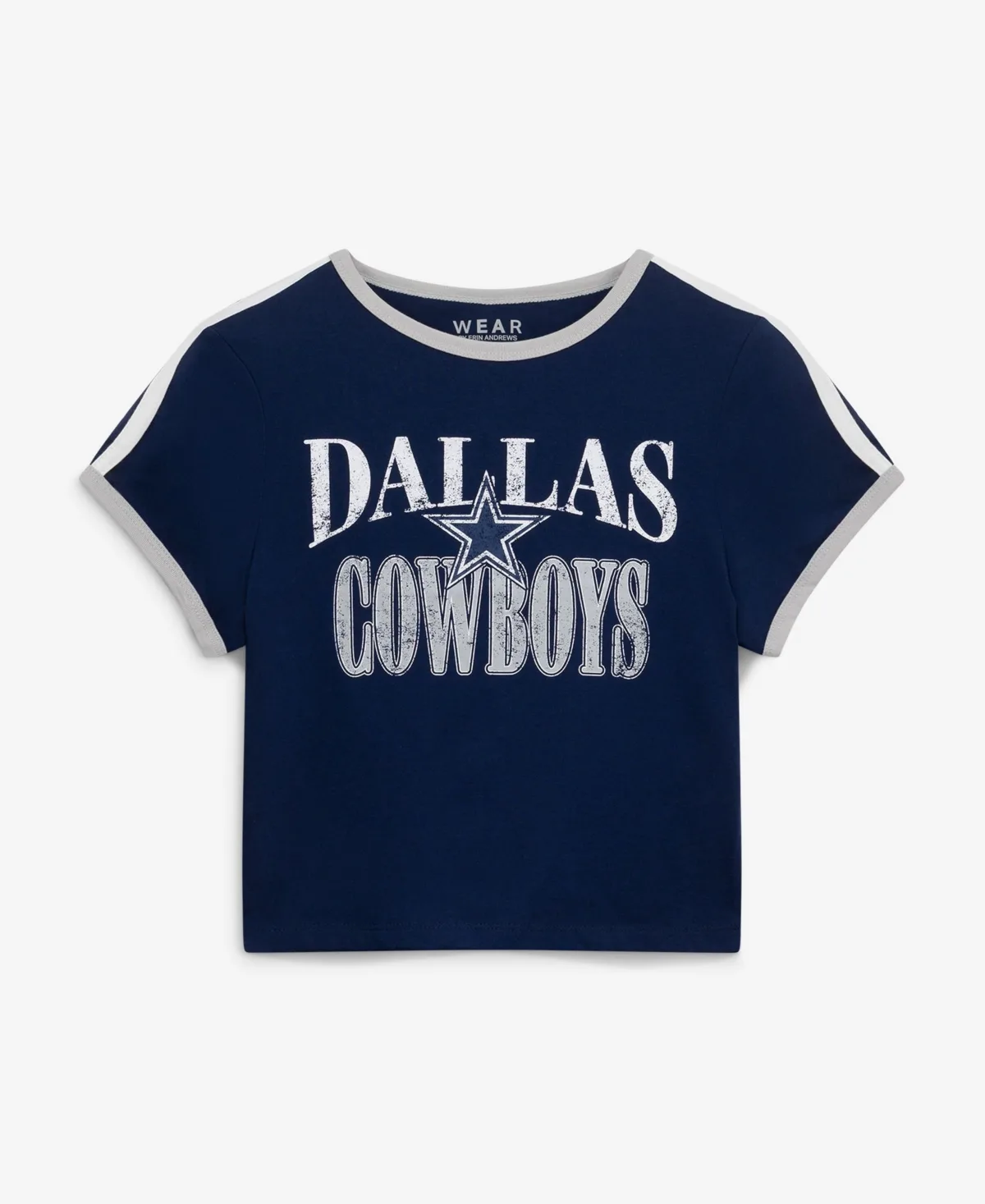 Dallas Cowboys Cropped Ringer Baby T-Shirt by Wear by Erin Andrews