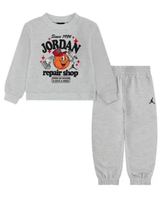 Striped Fleece Long Sleeve Top Pants 2 Piece Set by Jordan
