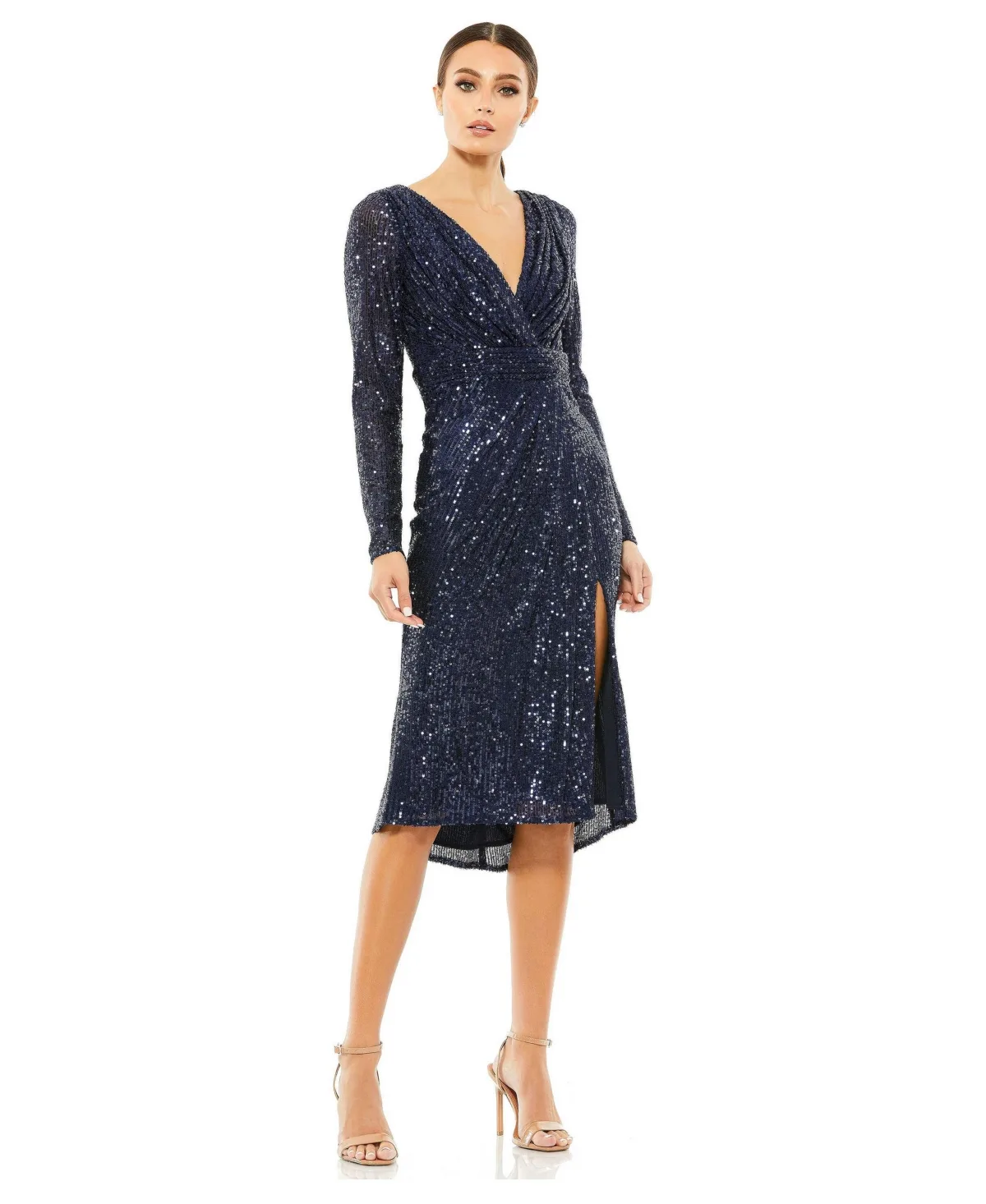 Ieena Long Sleeve Sequined Midi Dress by M.A.C.