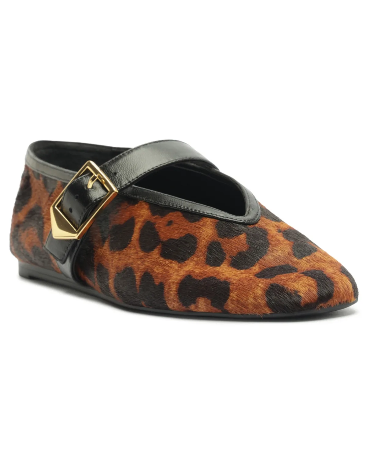 Vick Buckle Square Toe Flats by Schutz