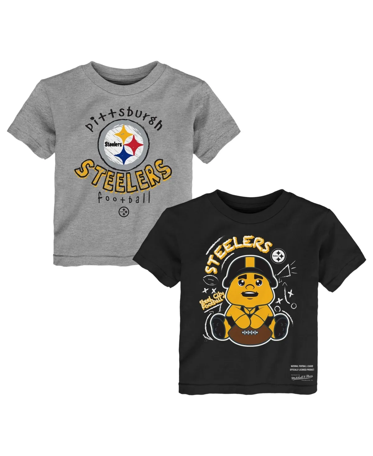 Sketched Up Graphic T-Shirts, 2-Piece Set by Mitchell & Ness