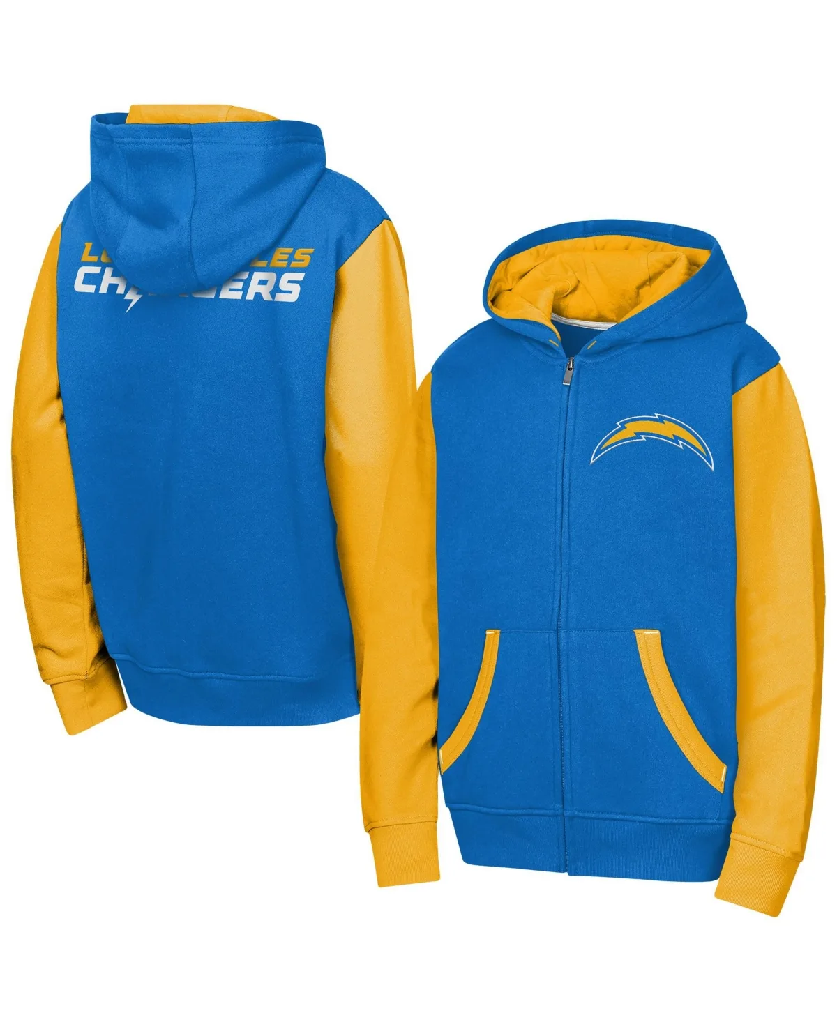 Los Angeles Chargers Stadium Color Block Full-Zip Hoodie by Outerstuff