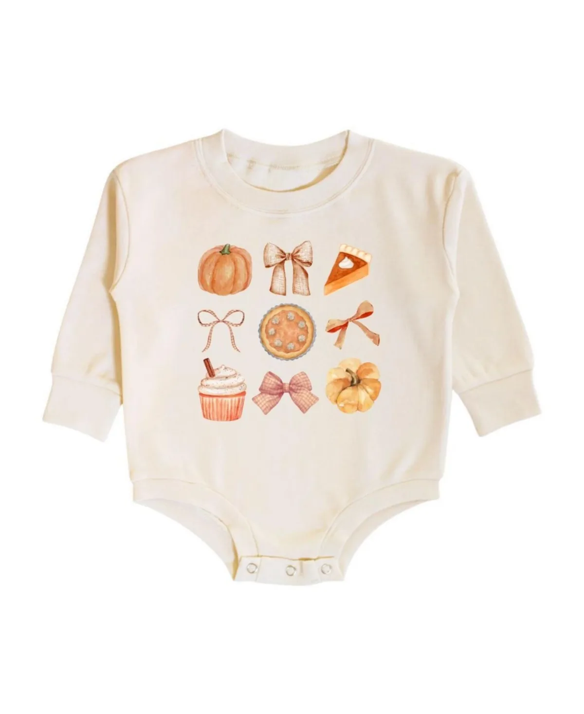 Thankful Cutie Thanksgiving Long Sleeve Romper by Sweet Wink