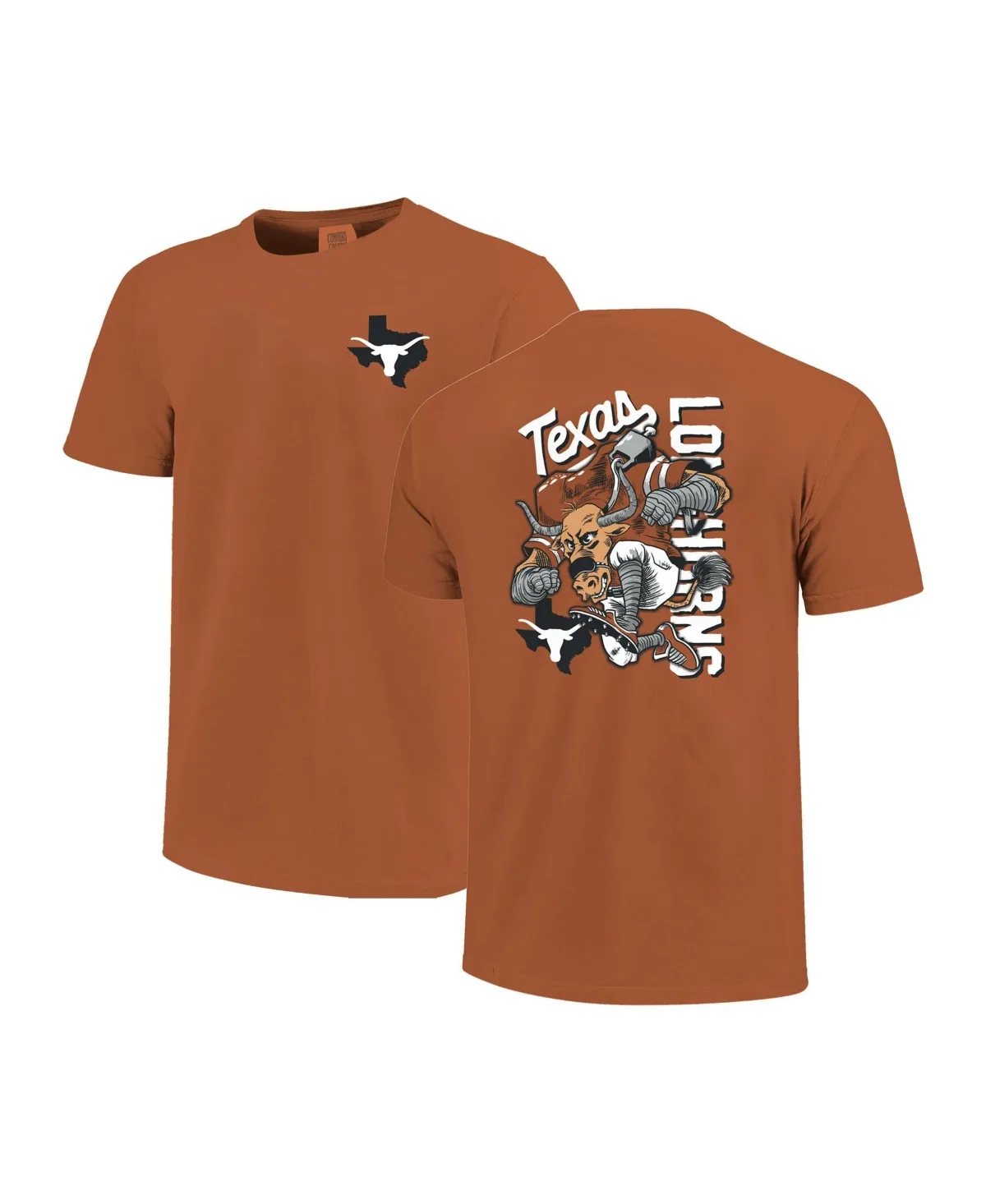 Longhorns Sketched Mascot Comfort Colors T-Shirt by Image One