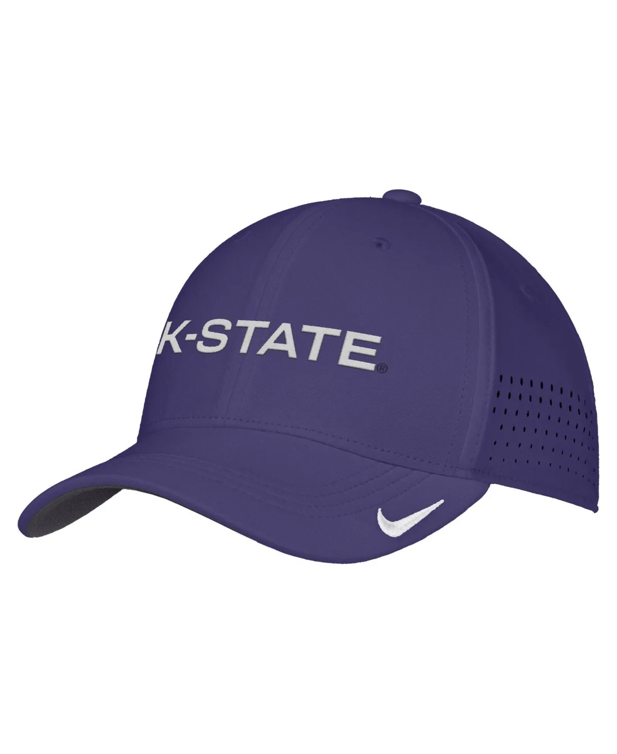 Kansas State Wildcats SwooshFlex Stretch-Twill Structured-Fit Baseball Cap by Nike