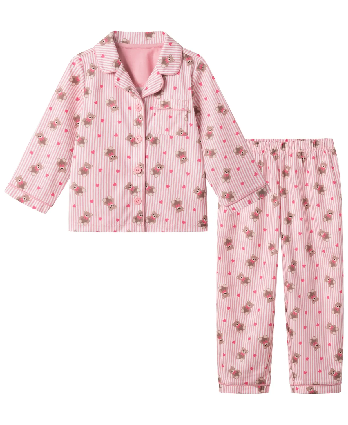 Bear Print Button-Down Pajama, 2-Piece Set by Andy & Evan